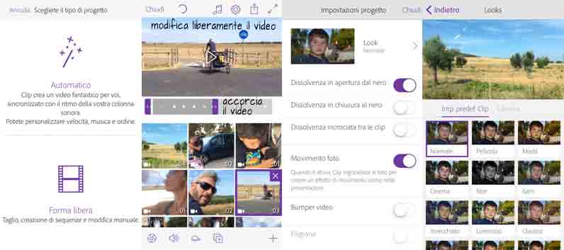 video con smartphone Premiere Clip