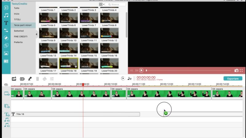 Personalizzare i titoli in Filmora