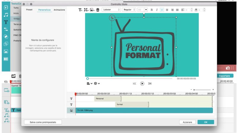 personalizzare i titoli in Filmora