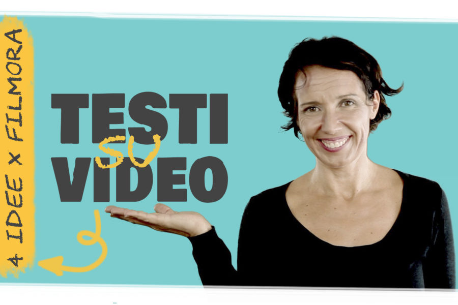 scrivere testi su video