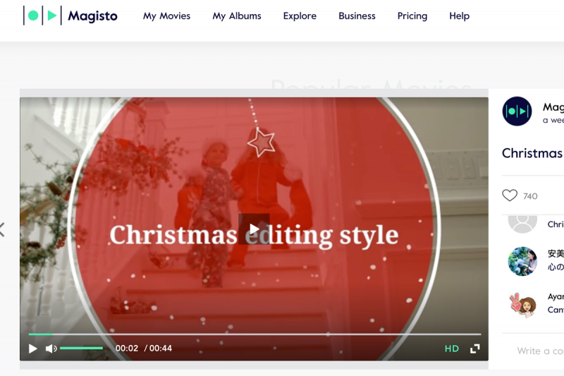 creare video di Natale