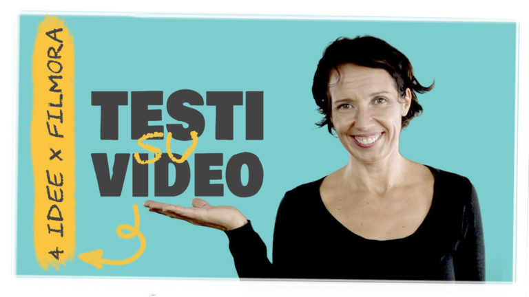scrivere testi su video