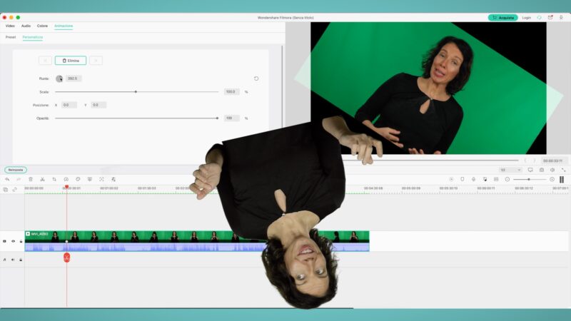 Filmora X - come usare i key frame